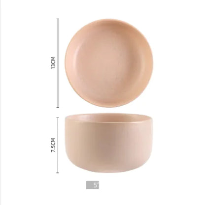 Artisan Japanese Ceramic Dining Set – Ideal for Ramen & Salads