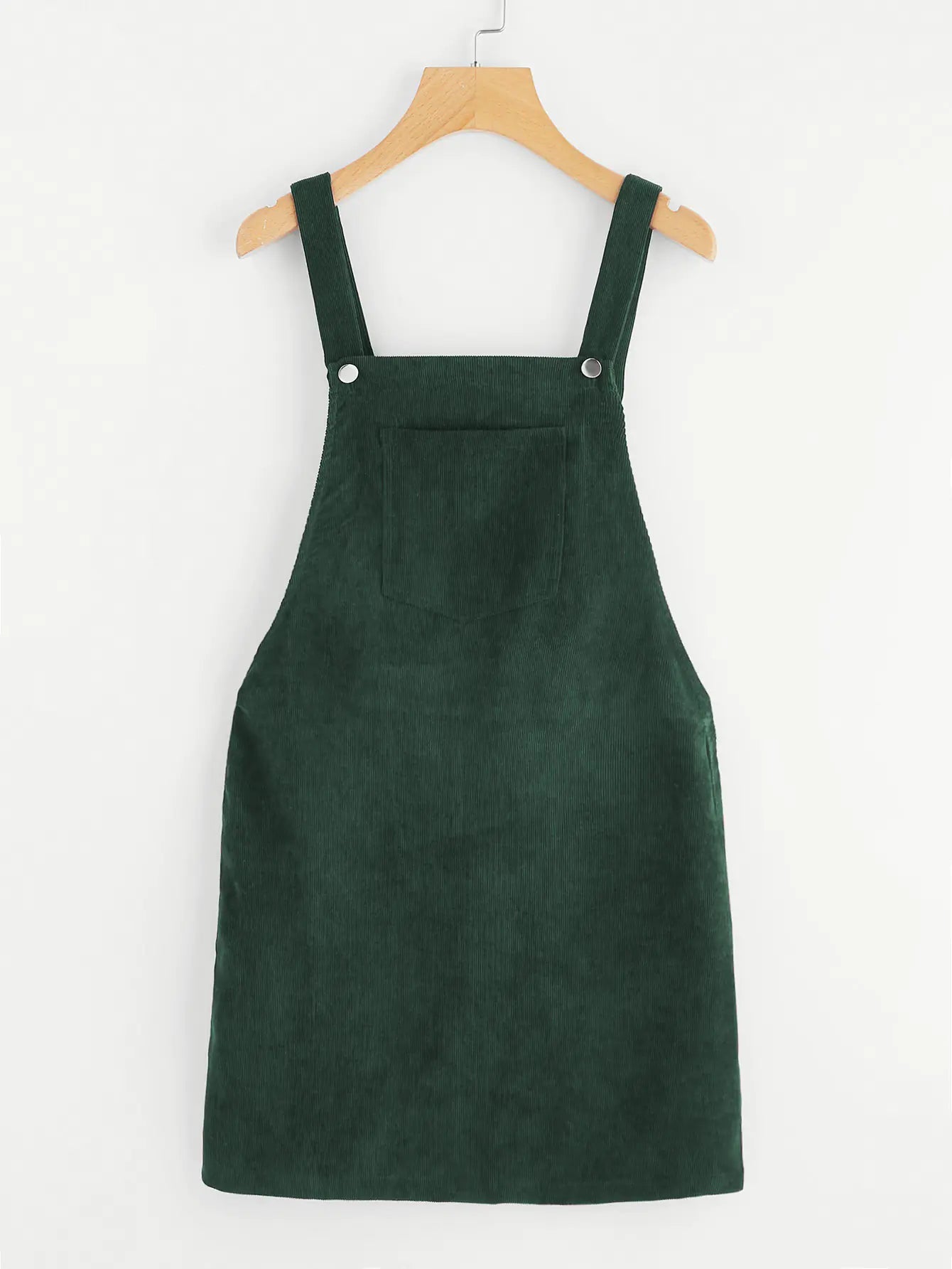 Corduroy Solid Color Strap Dress