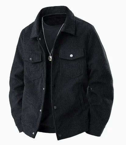 Men's Corduroy Cargo Lapel Jacket for Spring & Autumn
